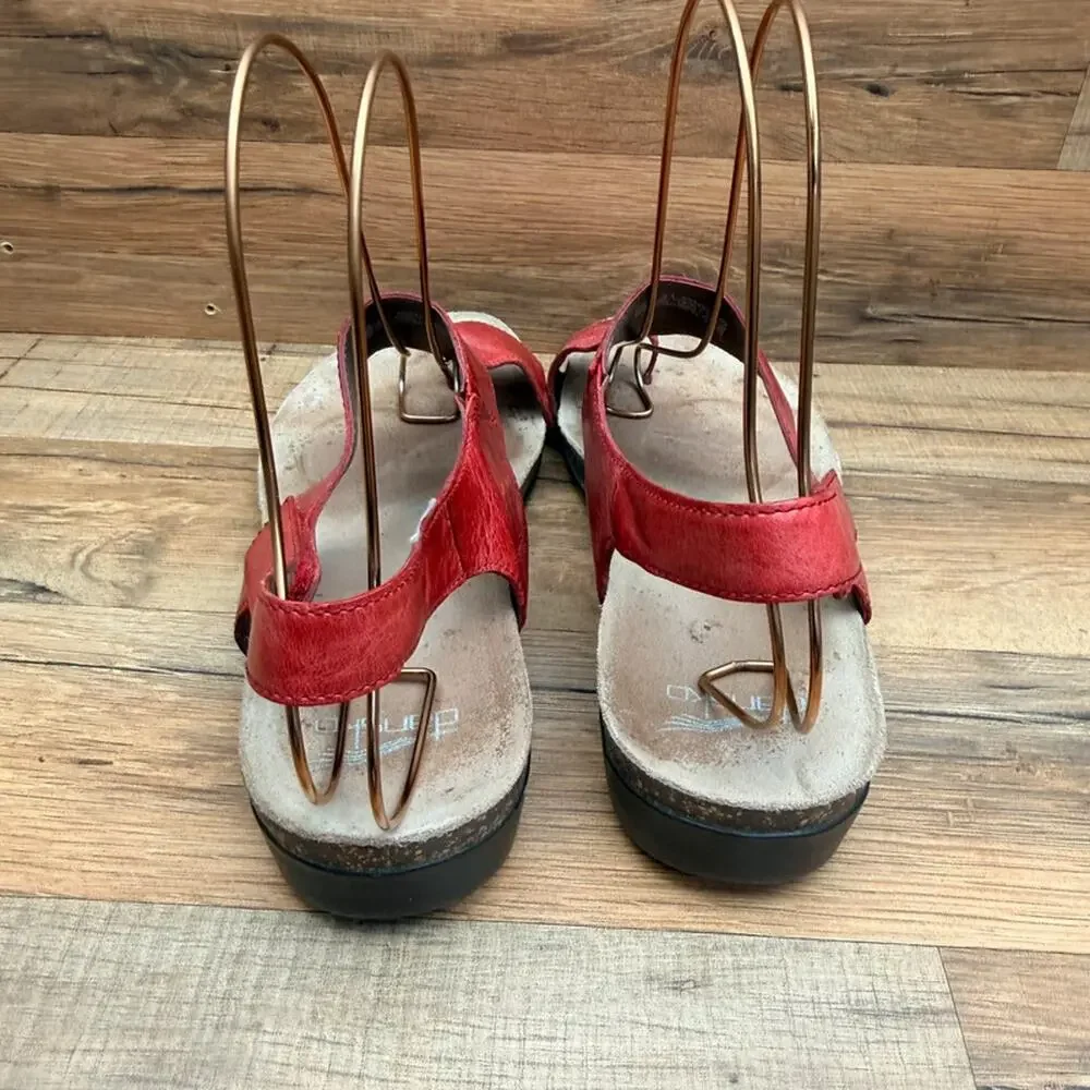 Dansko Reece Women's size 10.5 EU41  red  Leather Slingback Sandals